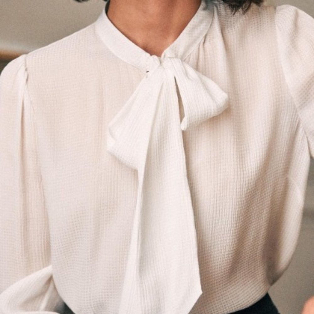 Sezane Laurya Silk Shirt FR 34 US XS